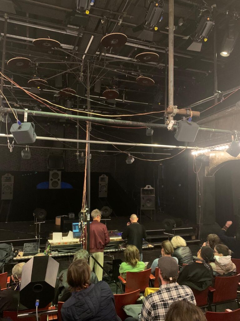 Spatial live electronics performance during Berserk